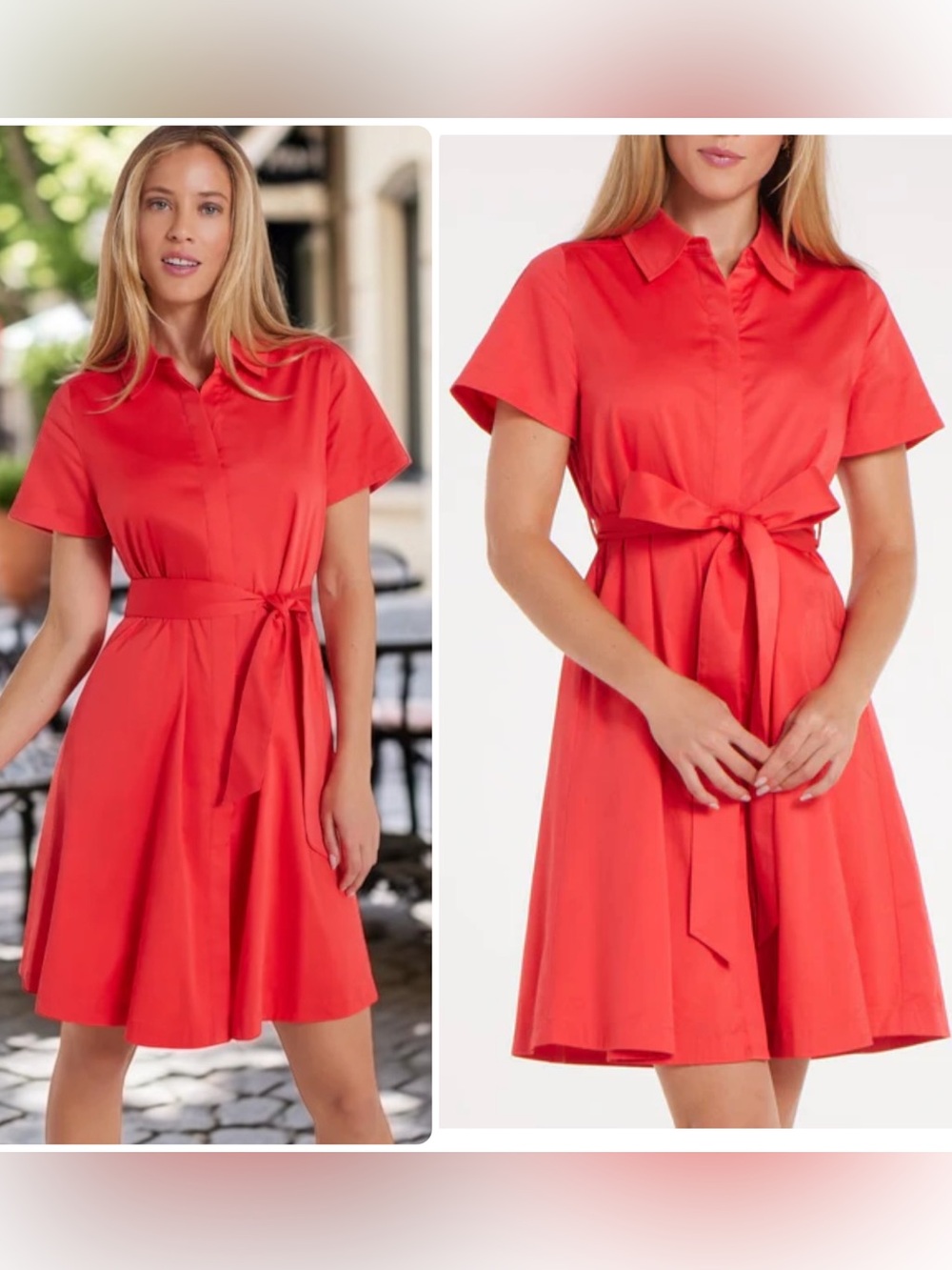 Hermoza Emma Kate Cotton Cherry Bliss Tie Waist Shirt Mini Dress NWT $247